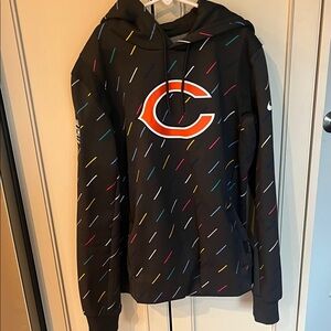 NFL women’s size small Chicago Bears Nike hoodie Cancer fundraiser Crucial Catch